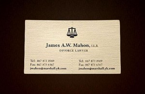 05 - Tearable Divorce Lawyer Business Card