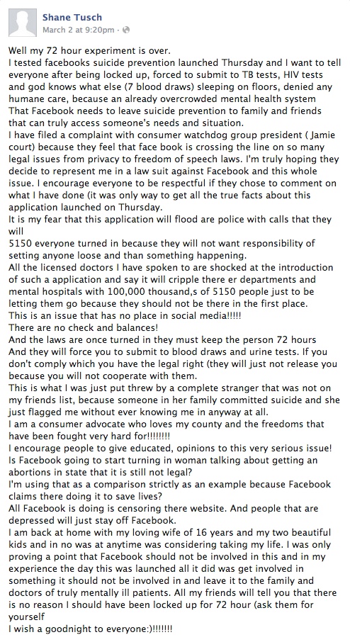 Shane Tusch Well my 72 hour experiment is over. I tested...