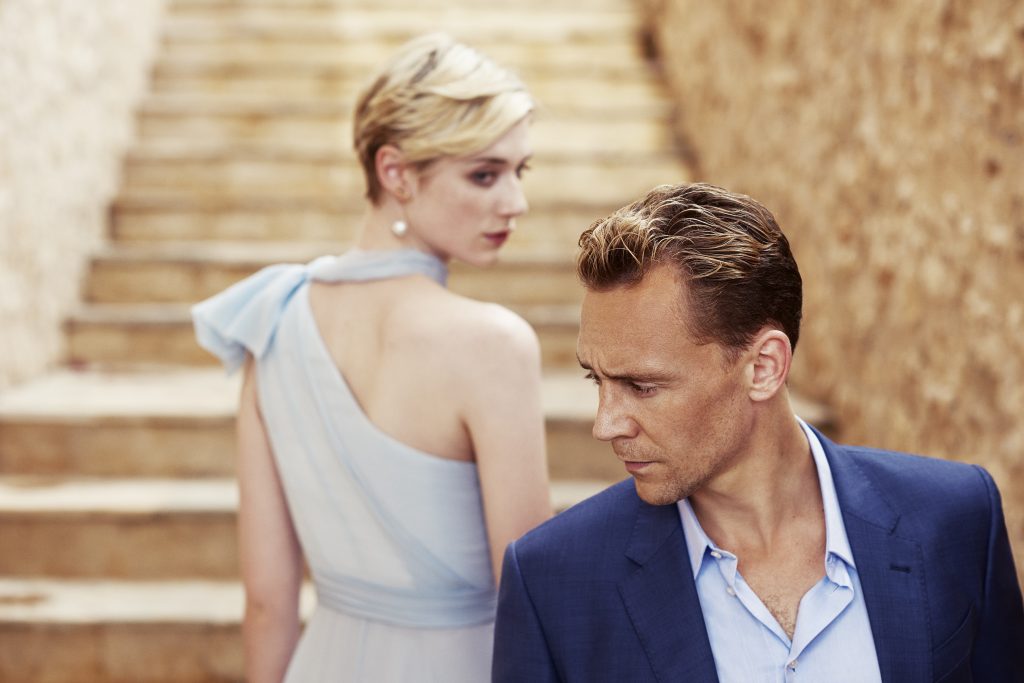 Tom Hiddleston as Jonathan Pine and Elizabeth Debicki as Jed Marshall - The Night Manager _ Season 1, Gallery - Photo Credit: Mitch Jenkins/The Ink Factory/AMC