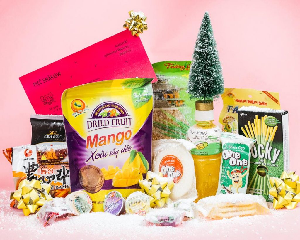 Azjatyckie snacki sylwester pięć smaków